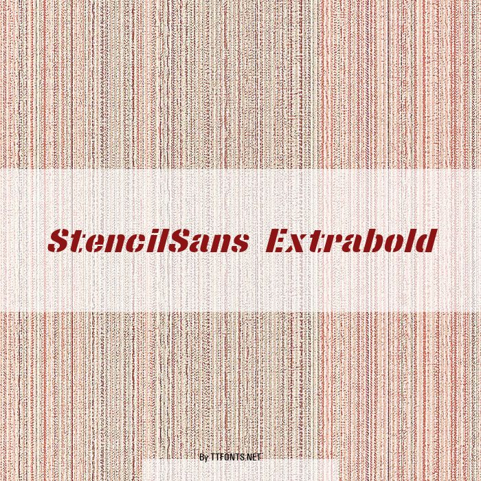 StencilSans Extrabold example